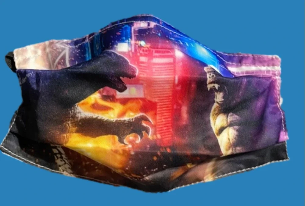 6/$20 Godzilla Vs Kong face mask